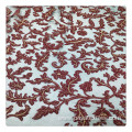 multi-colored 3d flowers fabric wine red multi-colored 3d flowers fabric laser cut irregular sequins fabric